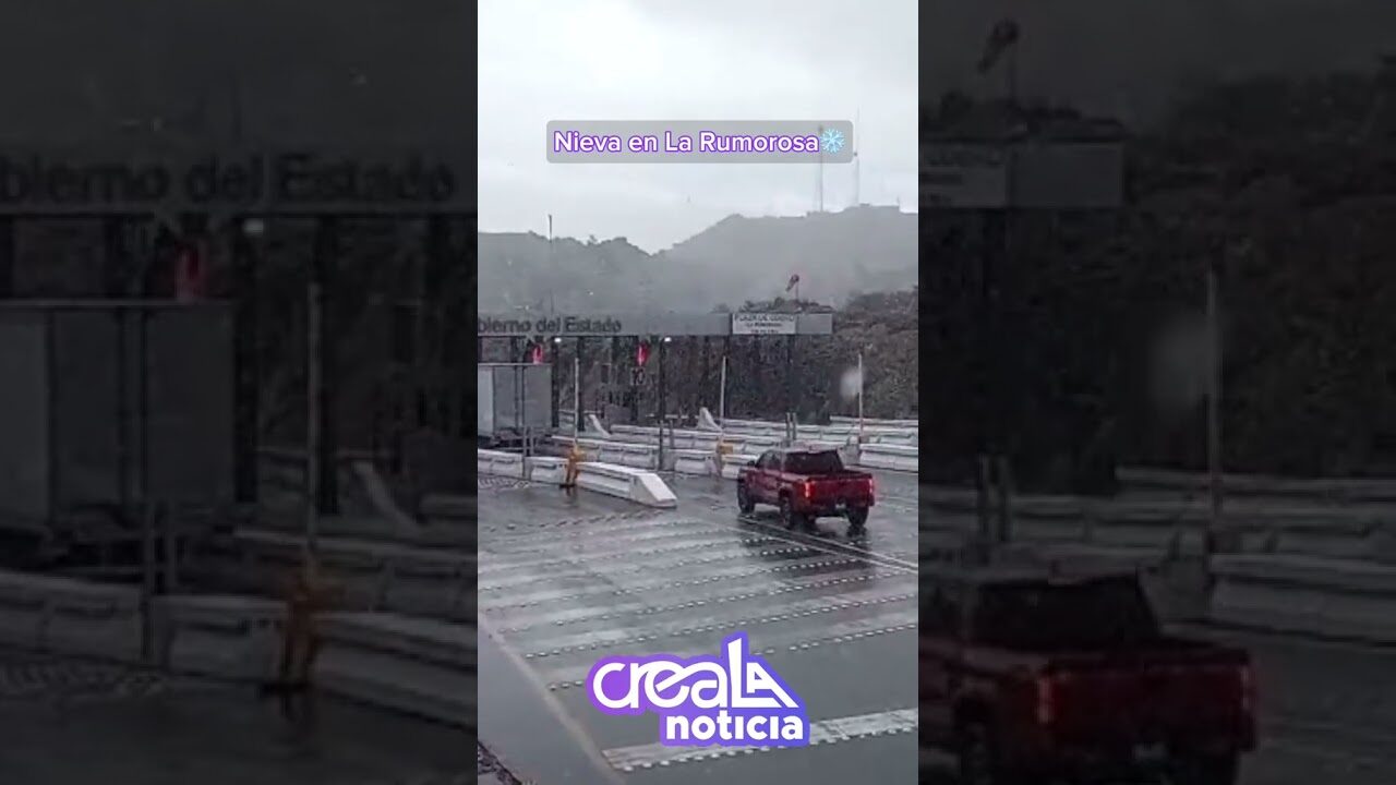 Nieva este jueves en La Rumorosa ❄️🌨